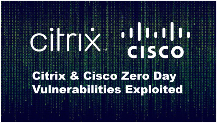 Amazon report on active zero-day exploits targeting Cisco and Citrix enterprise infrastructure.