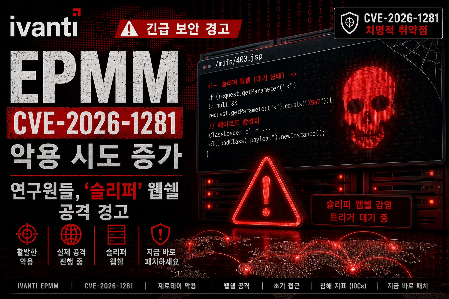 해킹 이슈: Ivanti EPMM 취약점 악용, 지속적 접근을 위한 ‘슬리퍼 웹쉘’ 배포